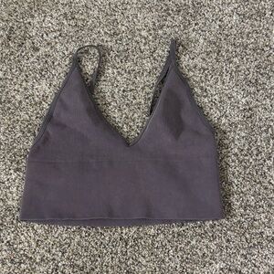 By Together Charcoal Ribbed Bralette